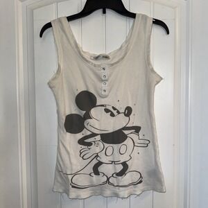 Disney World Mickey Tank Top Rhinestone Accents Women's Med